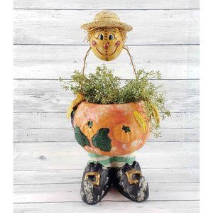 Pumpkin Scarecrow Man for Halloween Thanksgiving 18" Tall